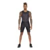 2XU Perform Front Zip Sleeveless Trisuit Black Grey