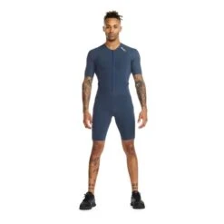 2XU Light Speed Tech Short Sleeve Trisuit Blue White