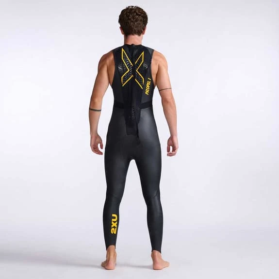 2XU Propel 1 Sleeveless Wetsuit Black Yellow 2 2XU Propel 1 Sleeveless Wetsuit Black Yellow - Image 2
