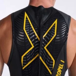 2XU Propel 1 Sleeveless Wetsuit Black Yellow 11 2XU Propel 1 Sleeveless Wetsuit Black Yellow -Flow Stroke Sales 2x mw4992c blk.abn 006