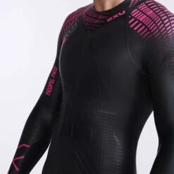 2XU Propel:Pro Long Sleeve Wetsuit Black Fuchsia -Flow Stroke Sales 2x mw5124c blk.puk 006