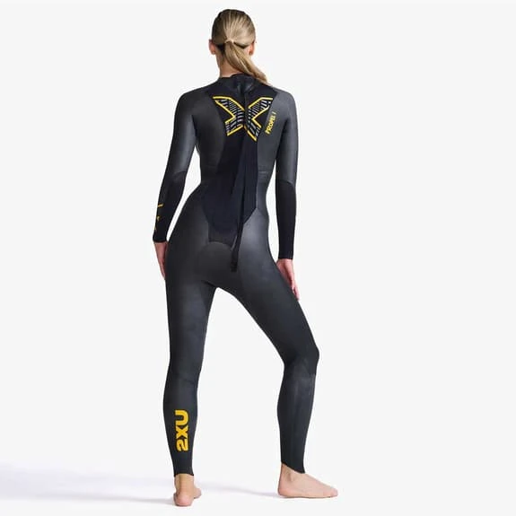 2XU Propel 1 Long Sleeve Wetsuit Black Yellow Women 2 2XU Propel 1 Long Sleeve Wetsuit Black Yellow Women - Image 2