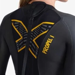 2XU Propel 1 Long Sleeve Wetsuit Black Yellow Women 9 2XU Propel 1 Long Sleeve Wetsuit Black Yellow Women -Flow Stroke Sales 2x ww4994c blk.abn 004
