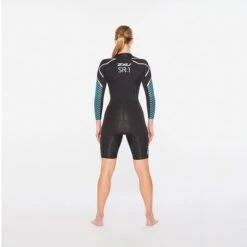 2XU Pro-Swim Run SR1 Wetsuit Black Blue Women -Flow Stroke Sales 2x ww5480c blk arg 04