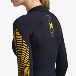 2XU Pro-Swim Run SR1 Wetsuit Black Yellow Women -Flow Stroke Sales 2x ww5480c blk.abn 003