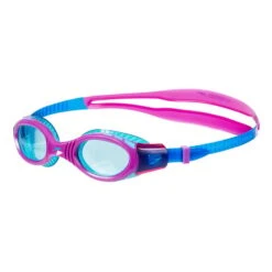 Swimming Goggles Speedo Futura Biofuse Flexiseal Blue Lilac With Transparent Lenses Child Blue