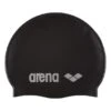 Arena Classic Silicone Swimming Cap Black Silver