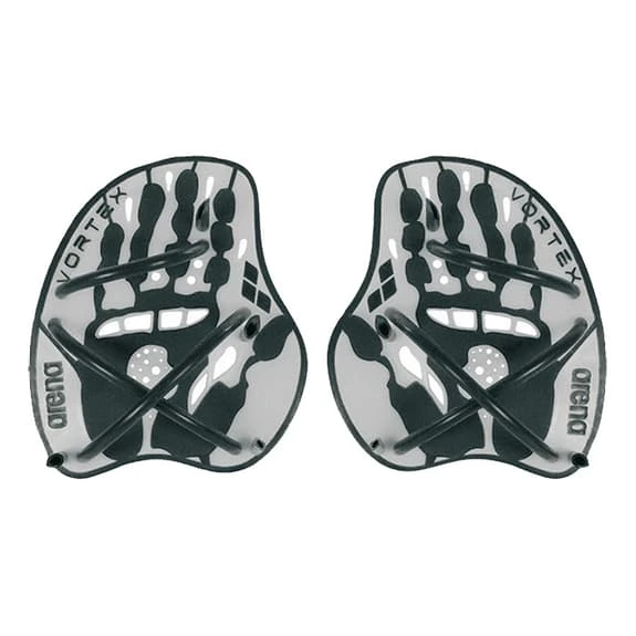 Arena Vortex Evolution Hand Paddles Silver Black 1 Arena Vortex Evolution Hand Paddles Silver Black