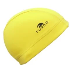 Turbo Lycra Wide Band Swimming Cap Yellow