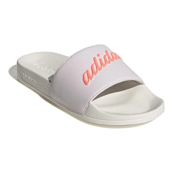 Adidas Adilette Shower Flip Flops White Pink Women 3 Adidas Adilette Shower Flip Flops White Pink Women - Image 3