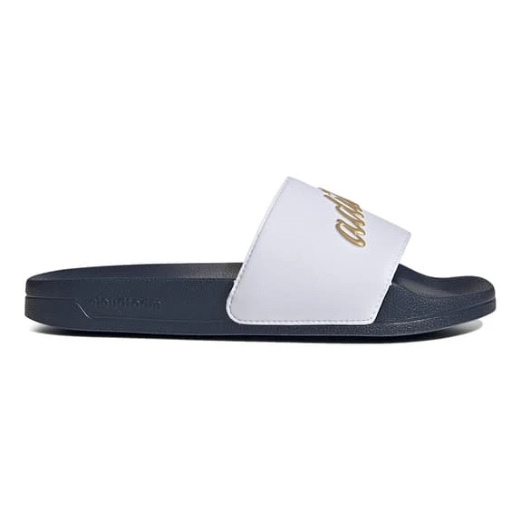 Adidas Adilette Shower Flip Flops White Gold Black Women 1 Adidas Adilette Shower Flip Flops White Gold Black Women
