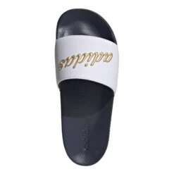 Adidas Adilette Shower Flip Flops White Gold Black Women 10 Adidas Adilette Shower Flip Flops White Gold Black Women -Flow Stroke Sales ad gz5930 005