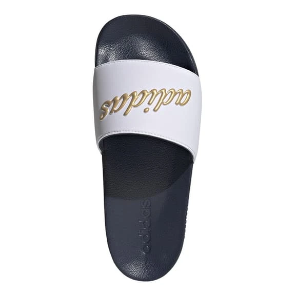 Adidas Adilette Shower Flip Flops White Gold Black Women 5 Adidas Adilette Shower Flip Flops White Gold Black Women - Image 5