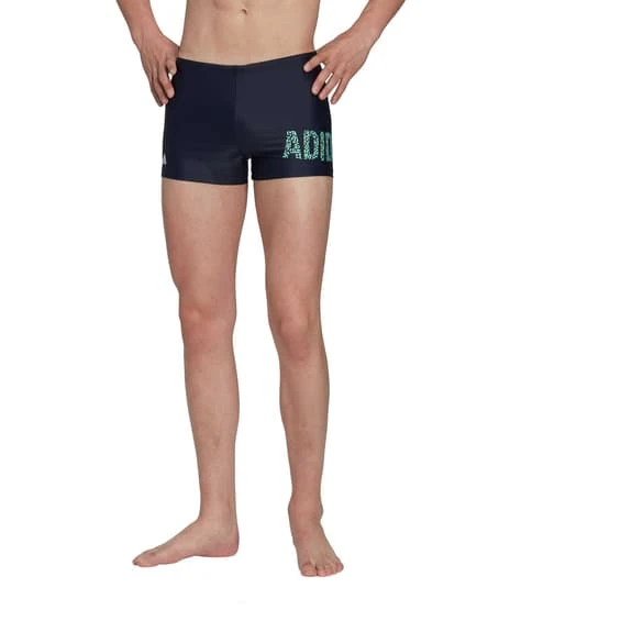 Adidas Wording Swim Shorts Black Green 2 Adidas Wording Swim Shorts Black Green - Image 2