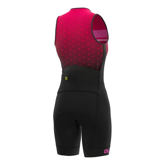 ALE Alé Stars Long Sleeveless Trisuit Pink Black Women 2 ALE Alé Stars Long Sleeveless Trisuit Pink Black Women - Image 2