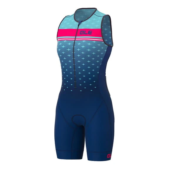 ALE Alé Stars Long Sleeveless Trisuit Blue Women 1 ALE Alé Stars Long Sleeveless Trisuit Blue Women