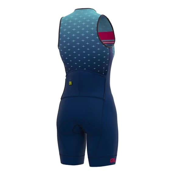 ALE Alé Stars Long Sleeveless Trisuit Blue Women 2 ALE Alé Stars Long Sleeveless Trisuit Blue Women - Image 2