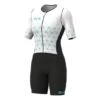 ALE Alé Maui Long Short Sleeve Trisuit White Black Women