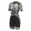 ALE Alé Sartana Short Sleeve Trisuit Black Green Grey Women