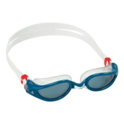 Aqua Sphere Kaiman EXO Swimming Goggles White With Dark Blue Lenses