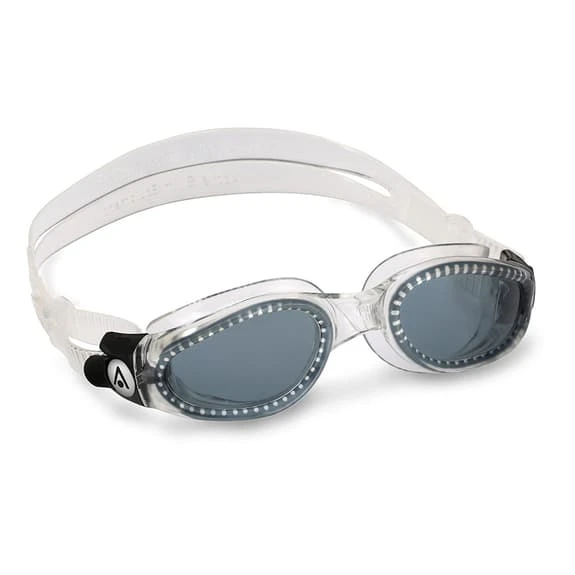Aqua Sphere Kaiman Swimming Goggles White With Dark Blue Lenses 1 Aqua Sphere Kaiman Swimming Goggles White With Dark Blue Lenses