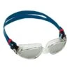 Aqua Sphere Kaiman Swimming Goggles Blue With Mirrored Grey Lenses