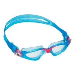 Aqua Sphere Kayenne Swimming Goggles Blue Pink With Clear Lenses Kids -Flow Stroke Sales aqs ep3014302lc 003