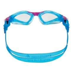 Aqua Sphere Kayenne Swimming Goggles Blue Pink With Clear Lenses Kids -Flow Stroke Sales aqs ep3014302lc 004