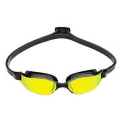 Aqua Sphere XCEED Swimming Goggles Black With Mirrored Yellow Lenses -Flow Stroke Sales aqs ep3030101lmy 003