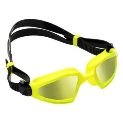 Aqua Sphere Kayenne Pro Swimming Goggles Yellow Black With Mirrored Yellow Lenses