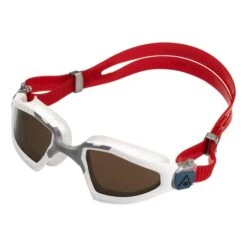 Aqua Sphere Kayenne Pro Swimming Goggles Red With Polarised Brown Lenses -Flow Stroke Sales aqs ep3040910lp 003