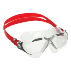 Aqua Sphere Vista Swimming Goggles Red With Clear Lenses
