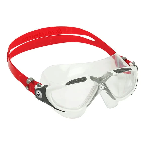 Aqua Sphere Vista Swimming Goggles Red With Clear Lenses 1 Aqua Sphere Vista Swimming Goggles Red With Clear Lenses