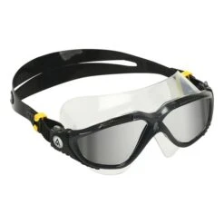 Aqua Sphere Vista.A Swimming Goggles Black With Mirrored Grey Lenses