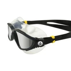 Aqua Sphere Vista.A Swimming Goggles Black With Mirrored Grey Lenses -Flow Stroke Sales aqs ms5051201lms 005