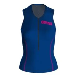 Top ST Arena Triathlon Sleeveless Blue Pink Woman -Flow Stroke Sales ar 001507 729 3