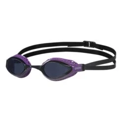 Arena Air Speed Swimming Goggles Black Lilac With Smoked Black Lenses
