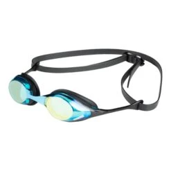 Arena Cobra Mirror Swim Goggles Black With Blue Green Mirrored Lenses -Flow Stroke Sales ar 004196 999 003