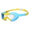 Arena Spider Mask Goggles Blue Yellow With Clear Lens Kids