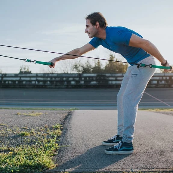 BuddySwim Super Stroke Dryland Cords X-Light Paddle Rubbers Black Green 3 BuddySwim Super Stroke Dryland Cords X-Light Paddle Rubbers Black Green - Image 3
