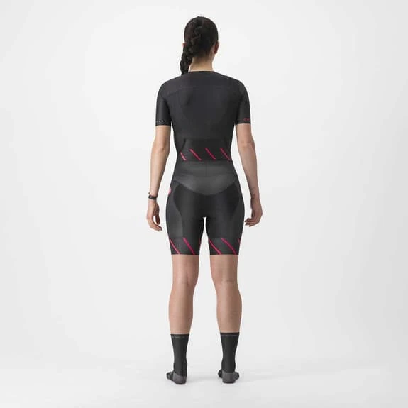 Castelli Free Sanremo 2 Rosso Corsa Short Sleeve Trisuit Black Hibiscus Red Women 2 Castelli Free Sanremo 2 Rosso Corsa Short Sleeve Trisuit Black Hibiscus Red Women - Image 2