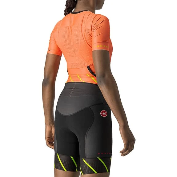 Castelli Free Sanremo 2 Rosso Corsa Short Sleeve Trisuit Red Coral Black Women 6 Castelli Free Sanremo 2 Rosso Corsa Short Sleeve Trisuit Red Coral Black Women - Image 6