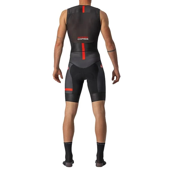 Castelli Free Sanremo 2 Rosso Corsa Sleeveless Trisuit Black 2 Castelli Free Sanremo 2 Rosso Corsa Sleeveless Trisuit Black - Image 2