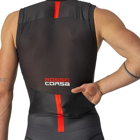 Castelli Free Sanremo 2 Rosso Corsa Sleeveless Trisuit Black 3 Castelli Free Sanremo 2 Rosso Corsa Sleeveless Trisuit Black - Image 3