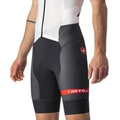 Castelli Free Sanremo 2 Rosso Corsa Sleeveless Trisuit White Black -Flow Stroke Sales ca 8622090 101 006