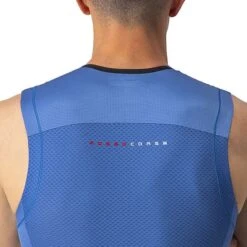 Castelli Free Tri 2 Rosso Corsa Sleeveless Top Blue Lime Green -Flow Stroke Sales ca 8622091 417 004