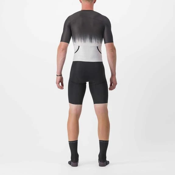 Castelli Sanremo Ultra Rosso Corsa Short Sleeve Trisuit Black Silver 2 Castelli Sanremo Ultra Rosso Corsa Short Sleeve Trisuit Black Silver - Image 2