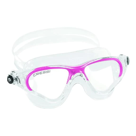 Cressi Cobra Swimming Goggles White Pink With Clear Lenses 1 Cressi Cobra Swimming Goggles White Pink With Clear Lenses