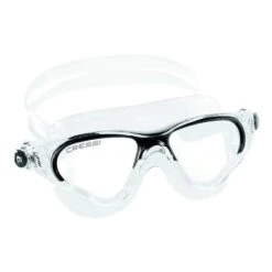 Cressi Cobra Swimming Goggles White Black With Clear Lenses