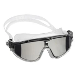 Cressi Skylight Swimming Goggles White Black With Mirrored Lenses